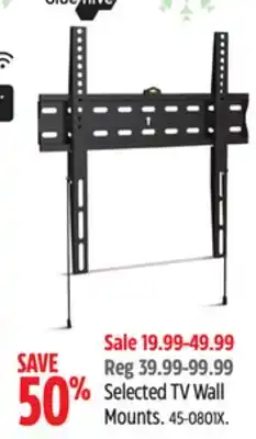 Canadian Tire Selected TV Wall Mounts offer
