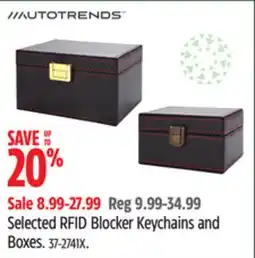 Canadian Tire AutoTrends Selected RFID Blocker Keychains and Boxes offer
