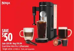 Canadian Tire NINJA Dual-Brew Mini-Pro Coffeemaker. Single serve offer