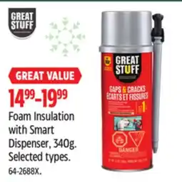 Canadian Tire Great Stuff Foam Insulation with Smart Dispenser, 340g offer