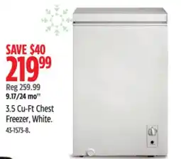 Canadian Tire Master Chef 9.17/24 mo†† 3.5 Cu-Ft Chest Freezer offer