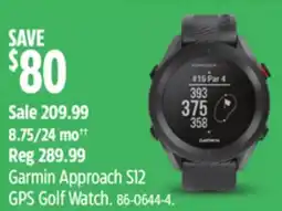 Canadian Tire Garmin Approach S12 GPS Golf Watch offer