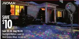 Canadian Tire NOMA Starlight Motion Laser in Red/Green/Blue offer