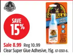 Canadian Tire Clear Super Glue Adhesive offer