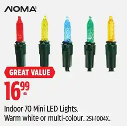 Canadian Tire NOMA Indoor 70 Mini LED Lights. Warm white or multi-colour offer