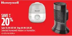 Canadian Tire Honeywell Selected Honeywell Heaters or Humidifier offer