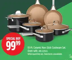 Canadian Tire 10-Pc Ceramic Non-Stick Cookware Set. Oven safe offer