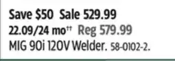 Canadian Tire MIG 90i 120V Welder offer