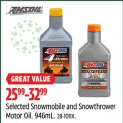 Canadian Tire AMSOIL Selected Snowmobile and Snowthrower Motor Oil offer
