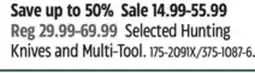 Canadian Tire Selected Hunting Knives and Multi-Tool offer