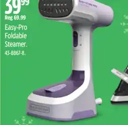 Canadian Tire Black & Decker Easy-Pro Foldable Steamer offer