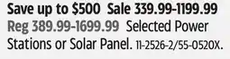 Canadian Tire Selected Power Stations or Solar Panel offer
