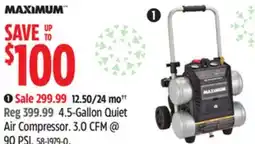Canadian Tire MAXIMUM 4.5-Gallon Quiet Air Compressor offer