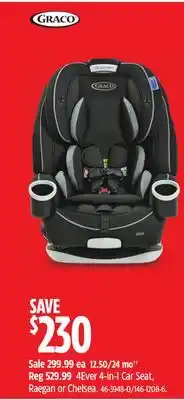 Canadian Tire Graco 4Ever 4-in-1 Car Seat, Raegan or Chelsea offer