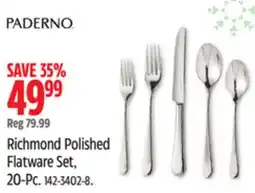 Canadian Tire PADERNO Richmond Polished Flatware Set offer
