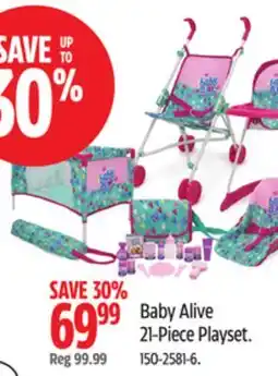 Canadian Tire Baby Alive 21-Piece Playset offer