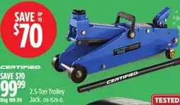 Canadian Tire Motomaster 2.5-Ton Trolley Jack offer