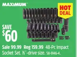 Canadian Tire 48-Pc Impact Socket Set offer