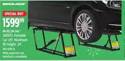Canadian Tire 5000TL Portable Car Lift. Maximum lift height: 24˝ offer