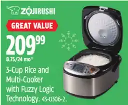 Canadian Tire 3-Cup Rice and Multi-Cooker with Fuzzy Logic Technology offer