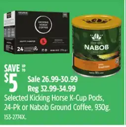 Canadian Tire Selected Kicking Horse K-Cup Pods, 24-Pk or Nabob Ground Coffee offer