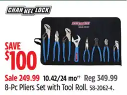 Canadian Tire Channellock 8-Pc Pliers Set with Tool Roll offer