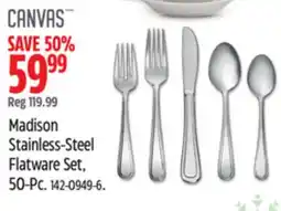 Canadian Tire Madison Stainless-Steel Flatware Set, 50-Pc offer