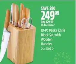 Canadian Tire 10-Pc Pakka Knife Block Set with Wooden Handles offer