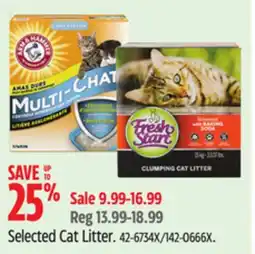 Canadian Tire Selected Cat Litter offer