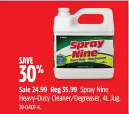 Canadian Tire Spray Nine Heavy-Duty Cleaner/Degreaser, 4L Jug offer