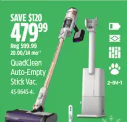 Canadian Tire Shark QuadClean Auto-Empty Stick Vac offer