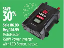 Canadian Tire MotoMaster 750W Power Inverter with LCD Screen offer