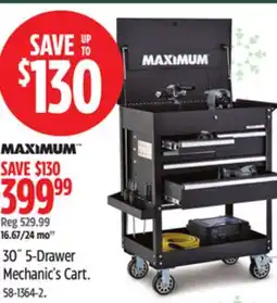 Canadian Tire MAXIMUM 30˝ 5-Drawer Mechanic's Cart offer