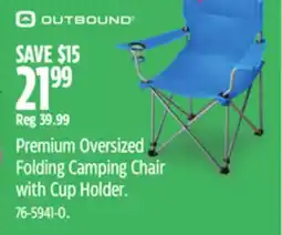 Canadian Tire Outbound Premium Oversized Folding Camping Chair with Cup Holder offer