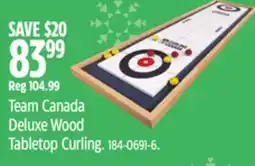Canadian Tire Team Canada Deluxe Wood Tabletop Curling offer