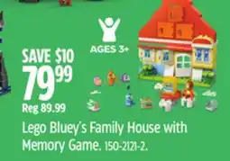 Canadian Tire Lego Bluey's Family House with Memory Game offer