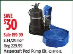 Canadian Tire Mastercraft Pool Pump Kit offer