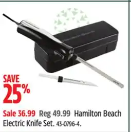 Canadian Tire Hamilton Beach Electric Knife Set offer