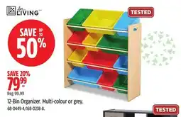 Canadian Tire 12-Bin Organizer.Multi-colour or grey offer