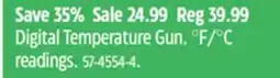 Canadian Tire Mastercraft Digital Temperature Gun. °F/°C readings offer
