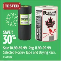 Canadian Tire Selected Hockey Tape and Drying Rack offer