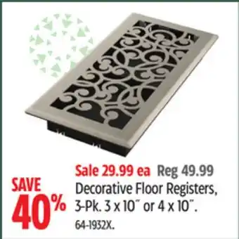 Canadian Tire Imperial Decorative Floor Registers offer