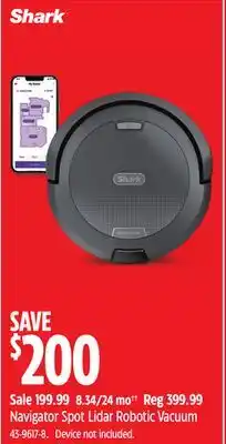 Canadian Tire Shark Navigator Spot Lidar Robotic Vacuum offer