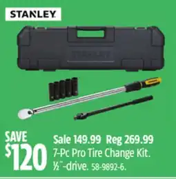 Canadian Tire Stanley 7-Pc Pro Tire Change Kit. 1⁄2˝-drive offer