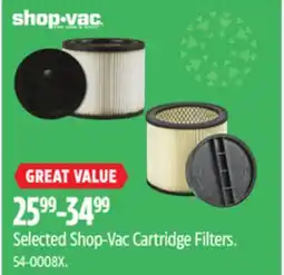 Canadian Tire Selected Shop-Vac Cartridge Filters offer