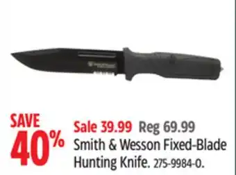 Canadian Tire Smith & Wesson Fixed-Blade Hunting Knife offer