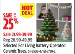 Canadian Tire For Living Selected For Living Battery-Operated Ceramic Trees offer