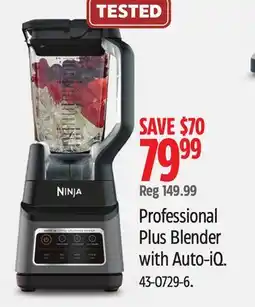 Canadian Tire Ninja Professional Plus Blender with Auto-iQ offer
