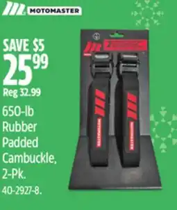 Canadian Tire MOTOMASTER 650-lb Rubber Padded Cambuckle offer