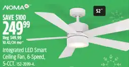 Canadian Tire NOMA Integrated LED Smart Ceiling Fan, 6-Speed offer